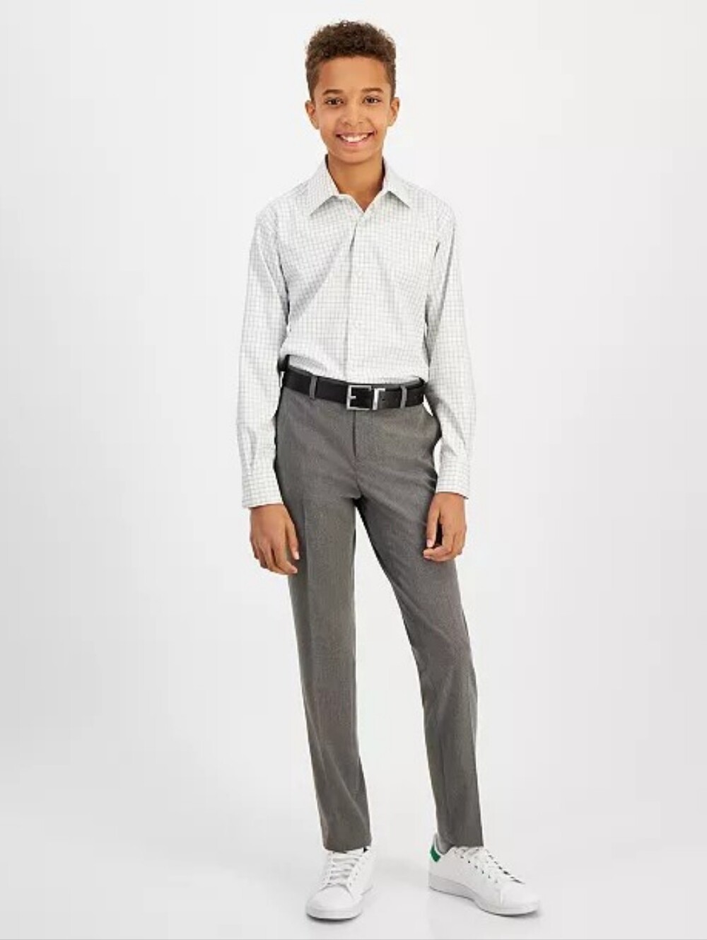 NWT Michael Kors Boys' Classic Fit Gray Stretch Dress Pants, 8R